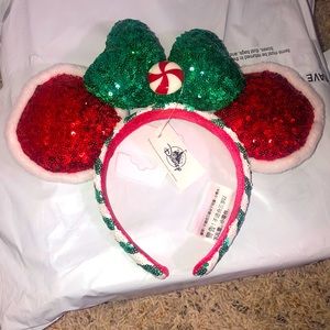 NWT Disney Parks Holiday Christmas Sequin  Minnie Ears